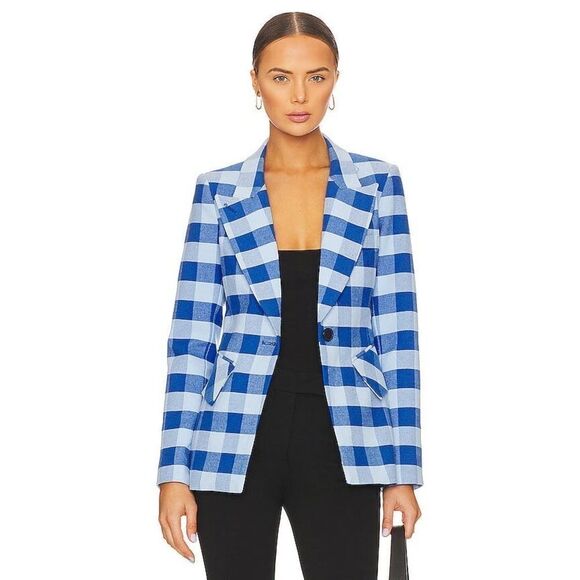 Smythe Lounge Blazer in Tonal Blue Check US4 - Picture 1 of 11